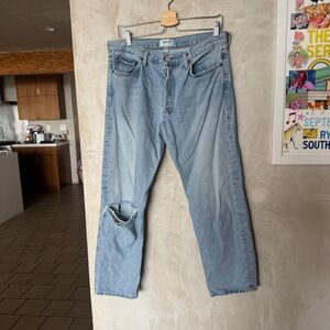 Agolde distressed Light Blue Jeans